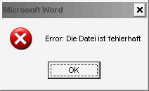 fehlerhaft